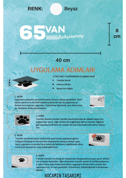 Van 65 Plaka Kodlu Beyaz Araç Sticker Bahçesaray Ilçe Yazılı Özel Tasarım 40X8 cm Şehir ve Ilçe Temalı Kaliteli Sticker indirimleri