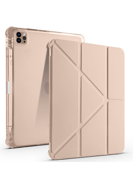 Apple iPad Air 11 2024 Kılıf Zore Tri Folding Kalem Bölmeli Standlı Kılıf