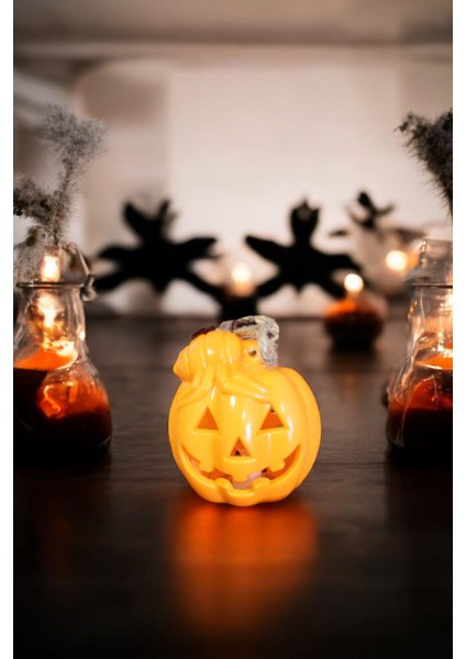 Cadılar Bayramı LED Işıklı Balkabağı Asılabilir Halloween Dekor Süsü