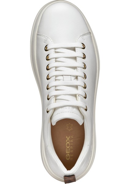 Kadın Beyaz Spherica Ecub-2 Bağcıklı Deri Sneaker D46WVA00085C1000 indirimleri