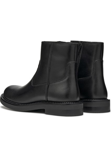 Kadın Siyah Serilda Fermuarlı Deri Bot D46WYB00043C9999 fırsatları