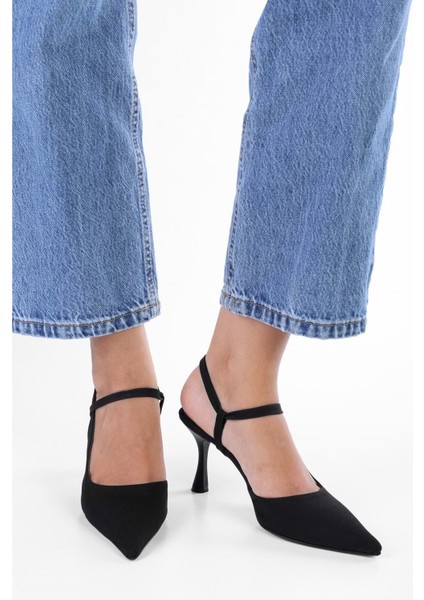 Kadın Nella Siyah Saten Stiletto modelleri