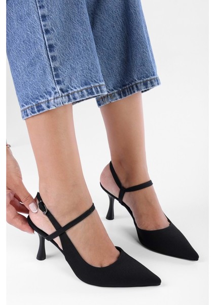 Kadın Nella Siyah Saten Stiletto fırsatları