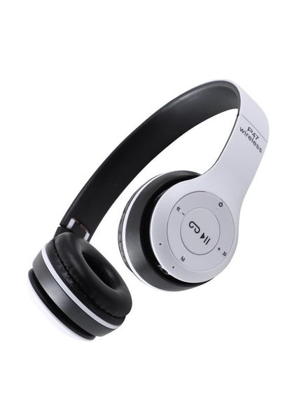 P47 Bluetooth Kulaklık Wireless Kablosuz Kart Girişli Radyolu Aux