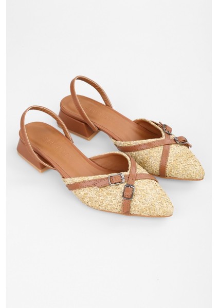 Kadın Ciao Kahve Hasır Babet