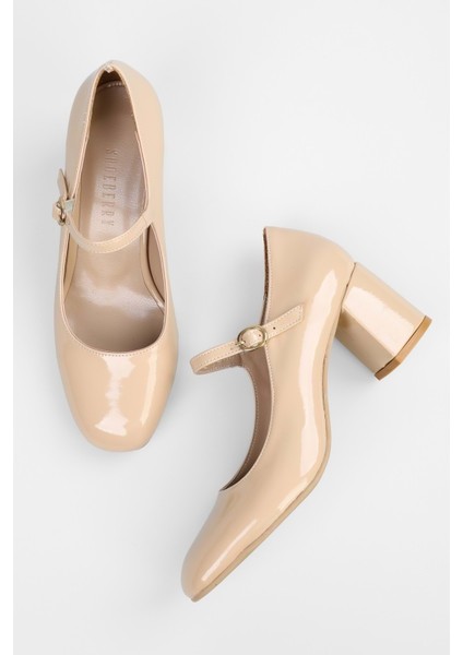 Kadın Swan Ten Rugan Küt Burunlu Topuklu Ayakkabı fiyatları