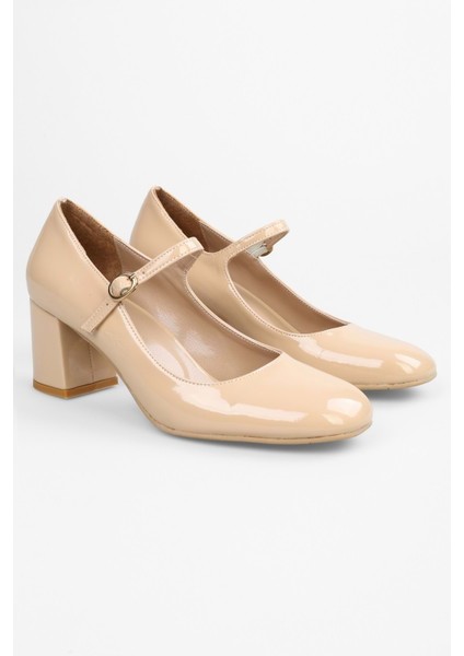 Kadın Swan Ten Rugan Küt Burunlu Topuklu Ayakkabı modelleri