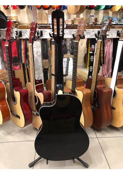 Kesik Kasa Siyah Klasik Gitar indirimleri