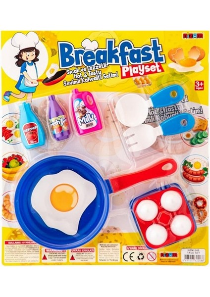 Oyuncak Store Kahvaltı Hazırlama Oyun Seti Oyuncakları - Breakfast Playset Toys 12 Parça