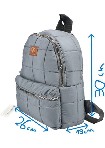 Samilon Kabartmalı Kapitone Puf Kumaş Shopper Çanta Rahat Sırt Askılı Hafif , Iç Astarlı Kaliteli Malzeme Mükemmel Işçilik modelleri