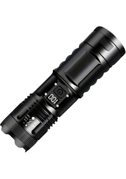 Çok Fonksiyonlu Şarj Göstergeli El Feneri Yüksek Işık Gücü ve Uzun Pil Ömrü Dijital Gösterge fiyatları