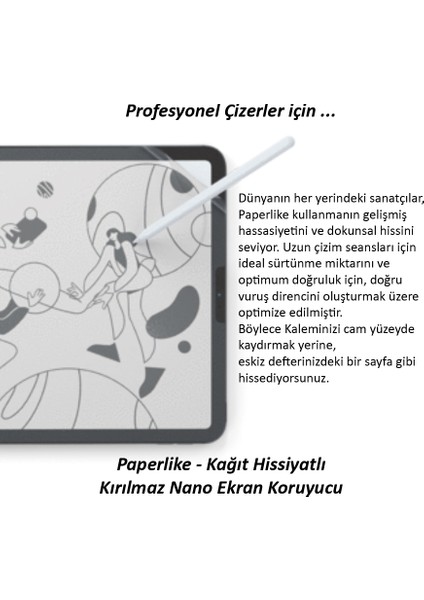 Honor Pad 9 Honor Pad 9 Pro Uyumlu Paperlike Nano Kırılmaz Ekran Koruyucu Kağıt Hissi Paper Like