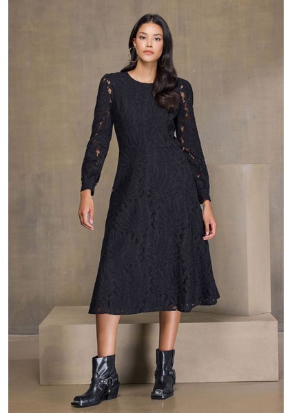 Dantelli Elbise Siyah fiyatları