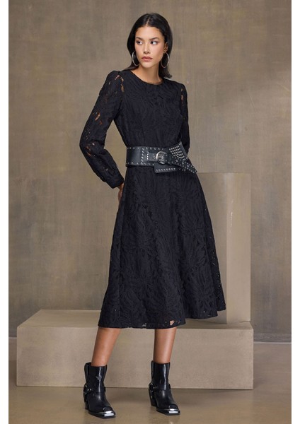 Dantelli Elbise Siyah modelleri