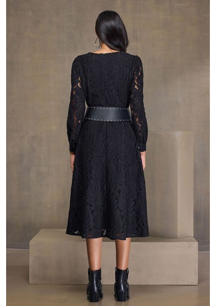 Dantelli Elbise Siyah fırsatları