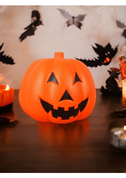 Cadılar Bayramı Işıklı Sesli Balkabağı Halloween Parti Dekorasyonu 35 cm