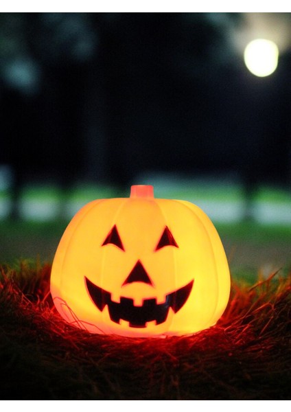 Cadılar Bayramı Işıklı Sesli Balkabağı Halloween Parti Dekorasyonu 35 cm