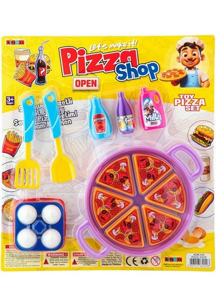 Oyuncak Store Pizza Alışveriş Oyun Seti - Pizza Shop Toys 18 Parça