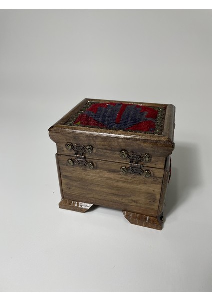 Ceviz Kilim El Dokuması Ön Tarafı Oyma Desenli Sandık fırsatları