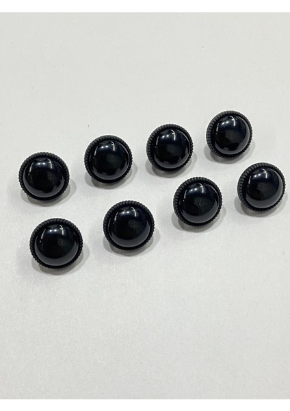 Bombeli Bluz Düğmesi / Siyah / 1,2 cm / M007