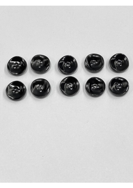 Bluz Düğmesi Takımı 10 Lu Set/ Siyah Eğri Dalgalı Düğme 1,3 Cm/ M006 fiyatları