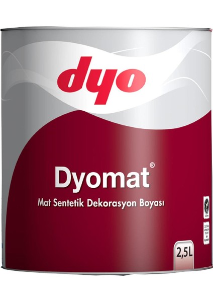 Dyomat Mat Dekorasyon Boyası 2,5 Litre Beyaz