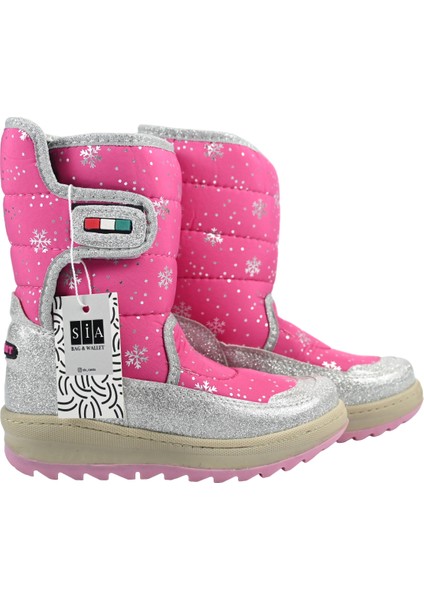 Boot's Simli Çırtlı & Ortapedik & Anatomik Sağlam Kaymaz Tabanlı Uzun Konçlu Içi Kürklü Üşümeyen Ayaklar Çocuk Snow Boot