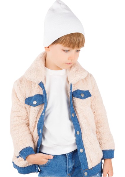Erkek Çocuk Peluş Mont Kot Pantolon Tarz Takım modelleri