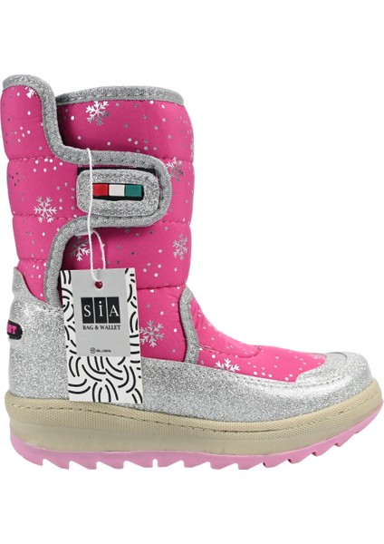 Boot's Simli Çırtlı & Ortapedik & Anatomik Sağlam Kaymaz Tabanlı Uzun Konçlu Içi Kürklü Üşümeyen Ayaklar Çocuk Snow Boot