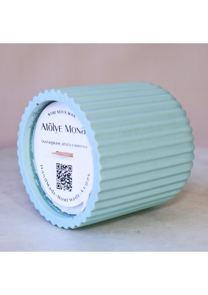 Çizgili Mumluk Soya Wax