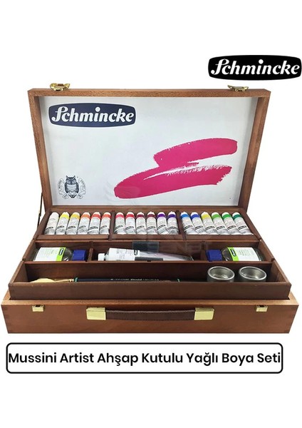 Mussini Artist Ahşap Kutulu Yağlı Boya Seti 70 430