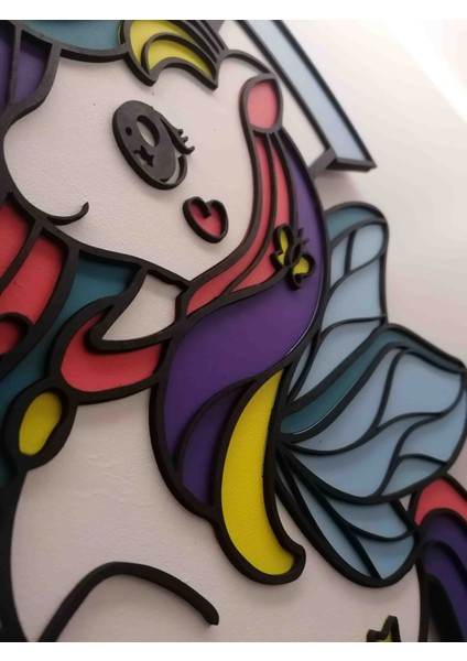 Kişiye Özel Ahşap Unicorn Kapı / Duvar Süs fiyatları