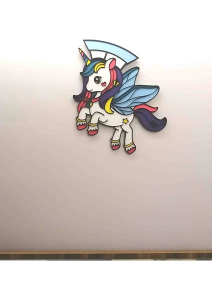 Kişiye Özel Ahşap Unicorn Kapı / Duvar Süs fırsatları