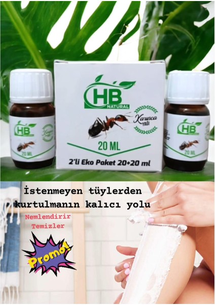 HB Natural Karınca Yumurtası Yağı 2'li Paket 20 ml + 20 ml