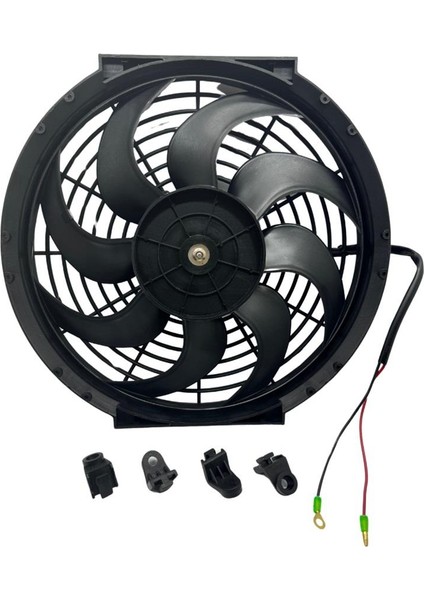 12V FAN MOTORU ÜFLEYİCİ AKSİYEL 11 " (HELİS) (DIŞ ÇAP 320 MM)