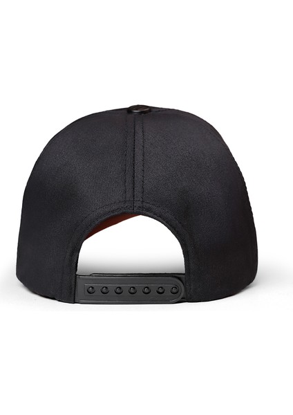 V1 Baseball Tilki - 2bs Kod Logolu Unisex Kiremit Siperli-Siyah Şapka