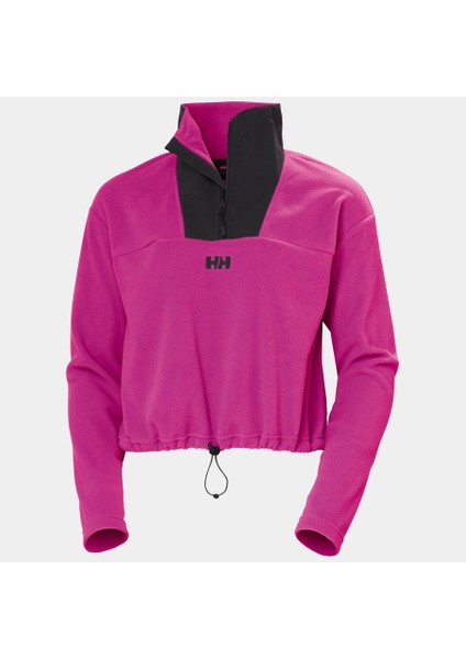 W Daybreaker Cropped Polar HHA.49561 Kadın Pembe Polar (Baştan Geçme)