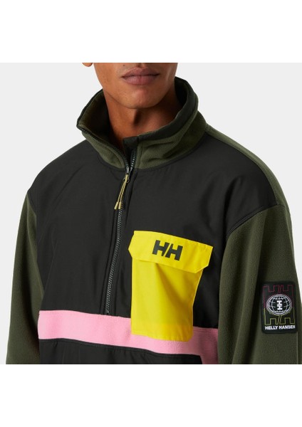 Play 1/2 Zıp Polar HHA.54086 Unisex Yeşil - Pembe Polar (Baştan Geçme) modelleri