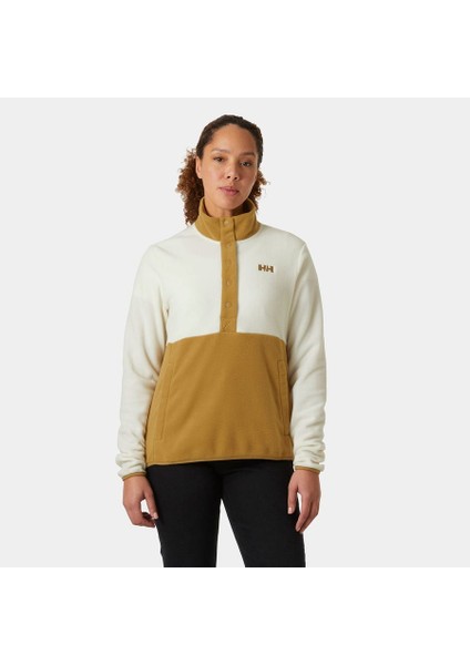 W Daybreaker Snap Polar HHA.49535 Kadın Kahverengi Polar (Baştan Geçme)