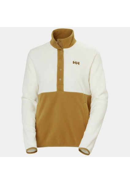 W Daybreaker Snap Polar HHA.49535 Kadın Kahverengi Polar (Baştan Geçme) fırsatları