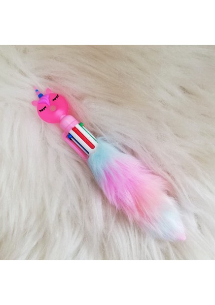 Dream Butik Tüylü Unicorn Çoklu Tükenmez Kalem