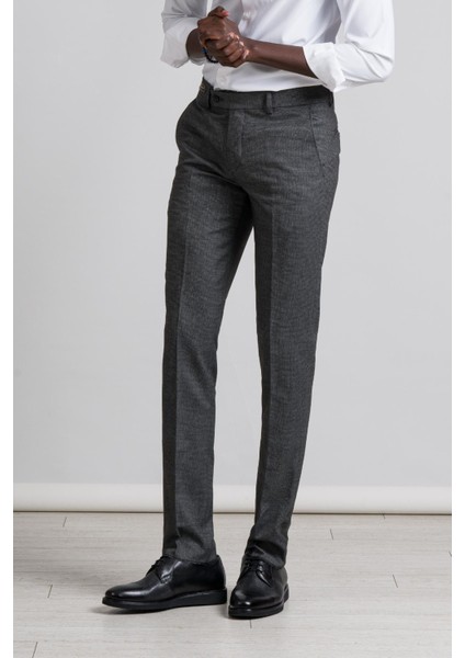 Armürlü Slimfit Kışlık Kumaş Pantolon