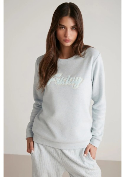 Yumuşak Dokulu Uzun Kol Kadın Pijama Takım 2413