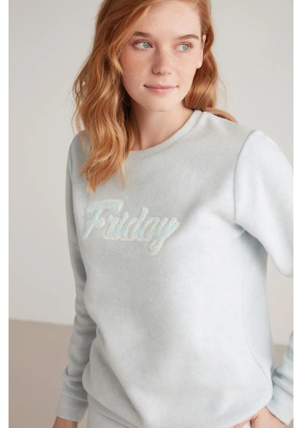 Yumuşak Dokulu Uzun Kol Kadın Pijama Takım 2413
