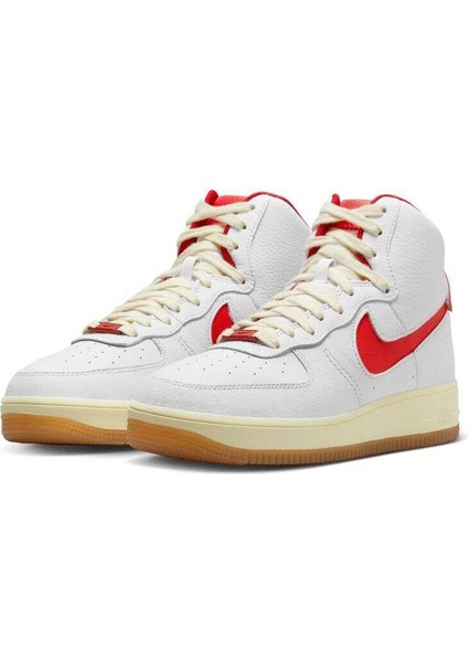 Air Force 1 High Sculpt Womens Leather Sneakers Kadın Beyaz Deri Spor Sneaker Ayakkabı FN3500