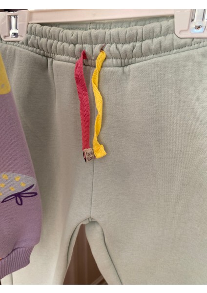 aden Meyve Baskılı Pamuklu 3 Iplik Şardonlu Sweat Bağcıklı Lastikli Bel Eşofman Kız Çocuk Takım fırsatları