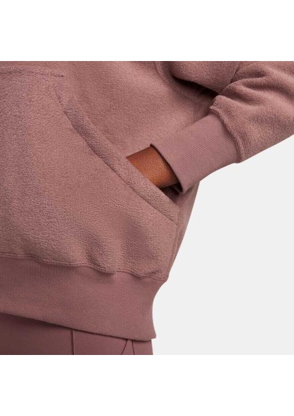 Phoenix Plush Os Womens Brown Hoodie Kadın Kahverengi Polar Sweatshirt FN3625 fırsatları