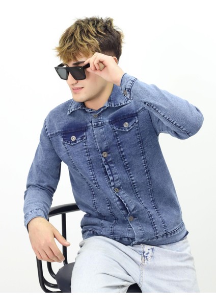 Erkek Çocuk Kot Denim Likralı 4-17 Yaş Kot Ceket