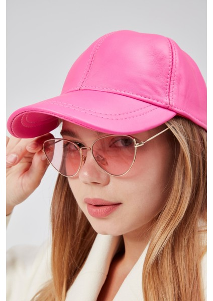 %100 Orjinal Deri Kışlık Unisex Beyzbol Şapka