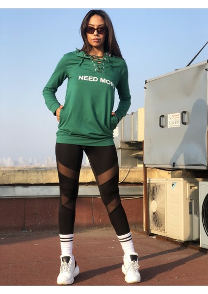 Cecile Yeşil Kapşonlu Kadın Sweat fiyatları